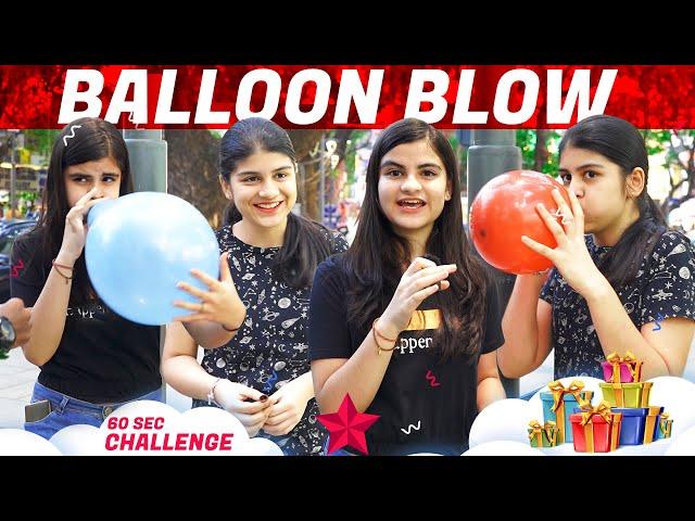 60 Sec Balloon Blowing Fun Challenge with Public" | EP2 | Game Show | Dare Machi!