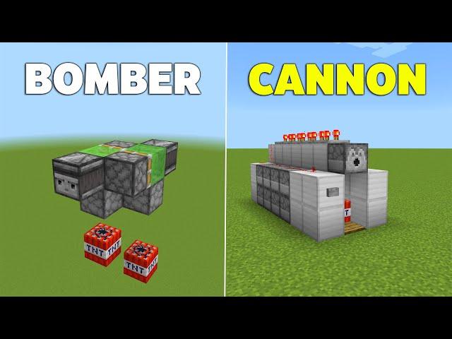 5 EASY TNT Cannons in Minecraft Bedrock! (Tutorial)