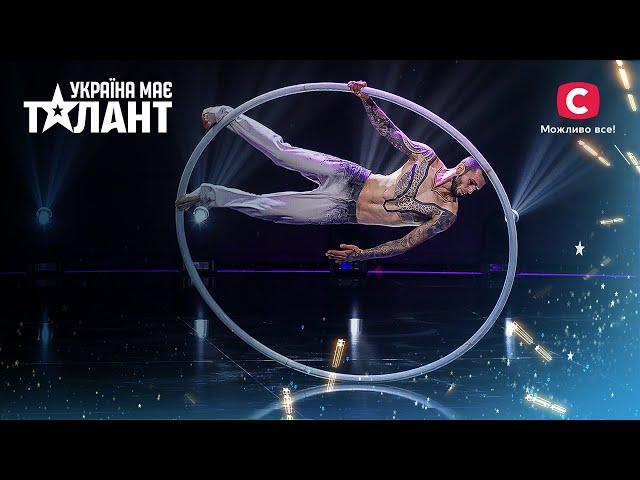 Head-spinning feats on a Cyr wheel – Ukraine's Got Talent 2021 – Episode 1 | FIRST CASTING