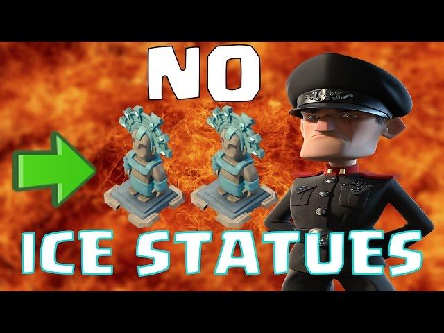 NO ICE STATUES! | Boom Beach | HAMMERMAN DEFENSE '' Massive Army ''