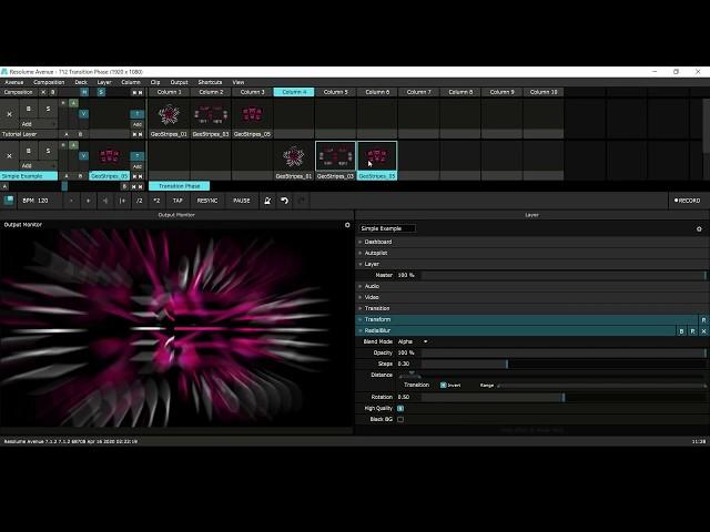 Resolume Tutorial - Transition Phase