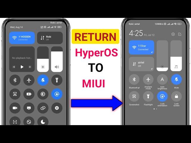 How To Return HyperOS To Miui Control Centre On Xiaomi Phone