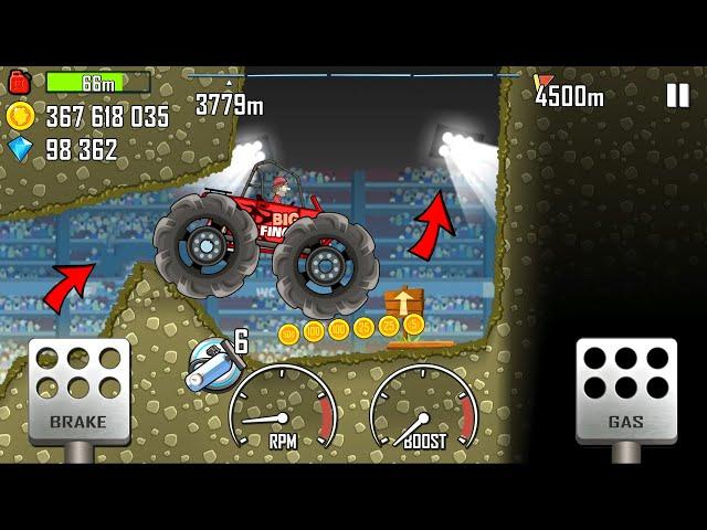 Hill Climb Racing 1 - Big Finger (BIG WHEELS) on ARENA Walkthrough Gameplay