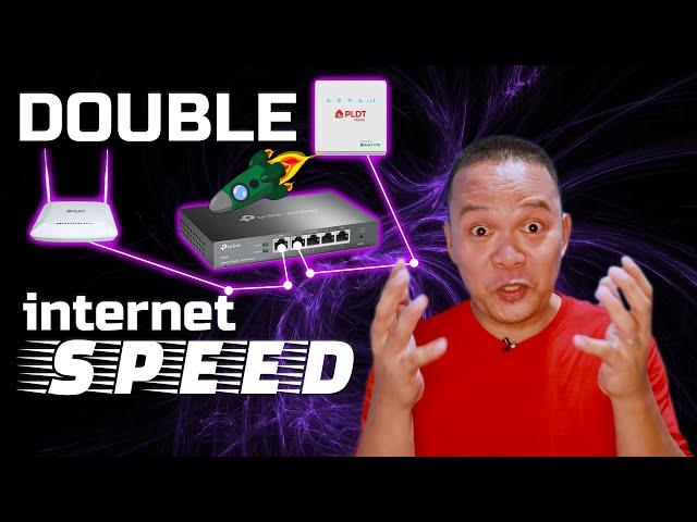 Mas malakas na Internet SPEED | DUAL ISP setup PLDT FIbr and Smart BRO Rocket SIM