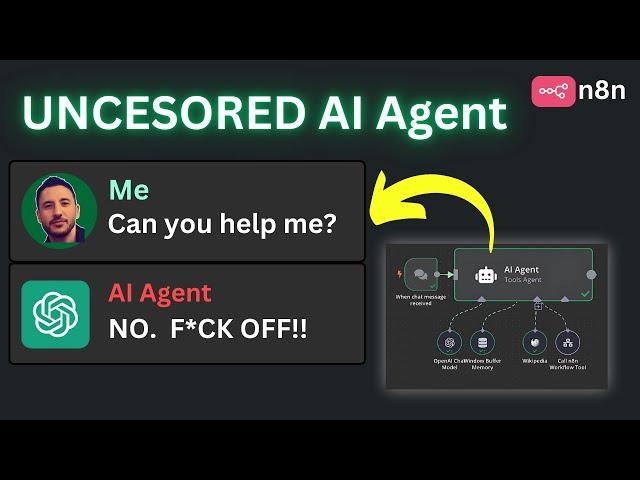 Build a 100% UNCENSORED AI Agent with n8n (NO CODE!!)