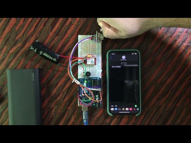 Gas Leakage Detector using GSM Module SIM800L & Arduino Uno with SMS Alert.