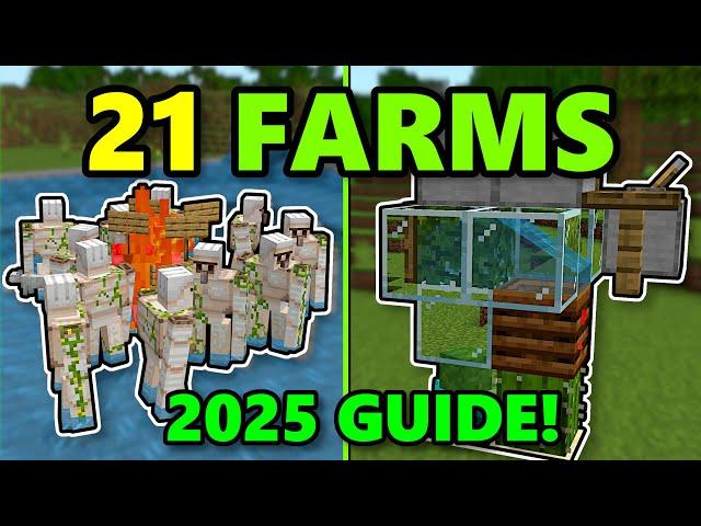 21 BEST Minecraft Bedrock 1.21 FARMS | 2025 FULL GUIDE!