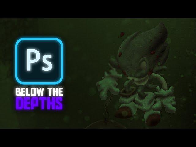 Making Sink from a Friday Night Funkin' Mod in Photoshop | Speed Edit | Below the Depths