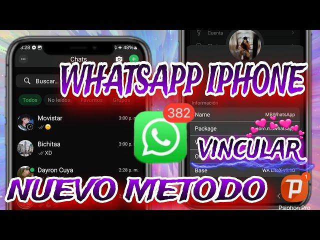 WHATSAPP IPHONE NUEVO MÉTODO DE VINCULAR. ️️ || AGOSTO ||