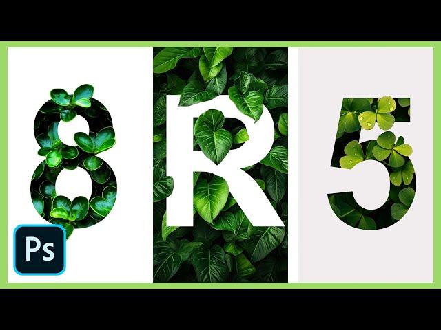 Text Effects Tutorial: Leaves Emerging from Text in Photoshop (3 Designs)