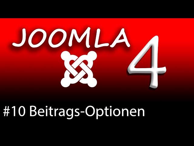 Beitrags-Optionen verstehen und konfigurieren - Homepage erstellen mit Joomla!4 - Tutorialgarage.com