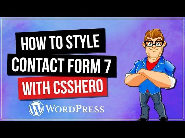 How To Style Contact Form 7 In WordPress with CSSHero