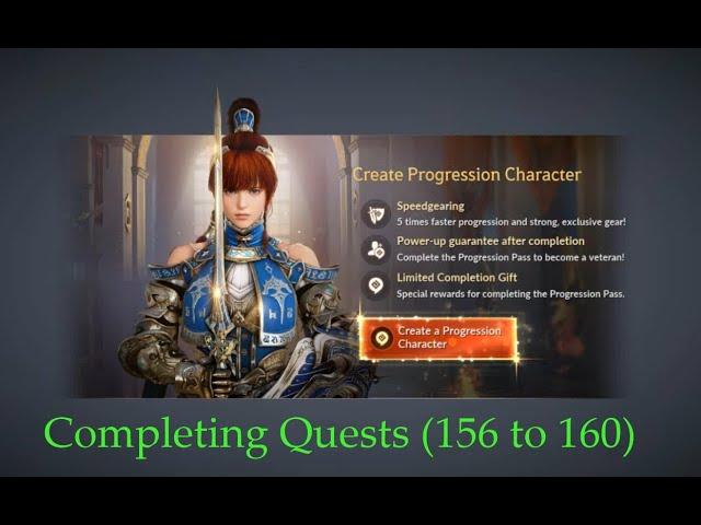 Progression Character : Quests ( 156 to 160 )