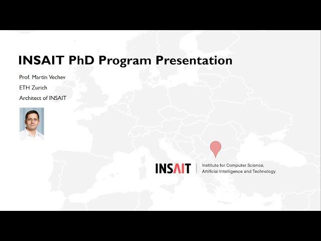 INSAIT PhD program discussion with Prof. Martin Vechev