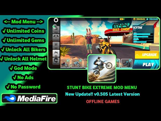 Stunt Bike Extreme Mod Menu 0.505 Unlimited Coin, Gems, God Mode