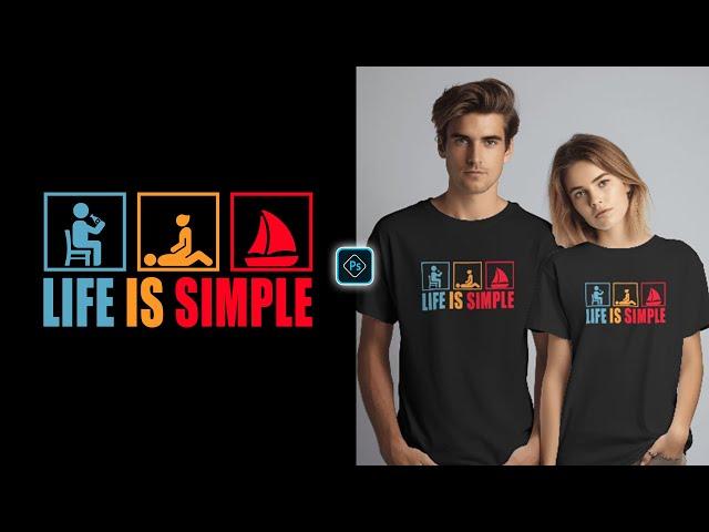 Custom T-Shirt Design | Merch by Amazon Design Photoshop CC Tutorial