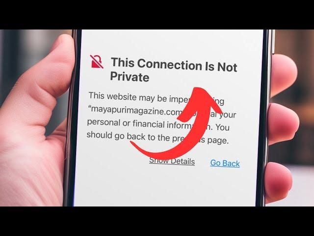 This connection is not private iPhone Safari | This website may be impersonating Problem iPad Fix