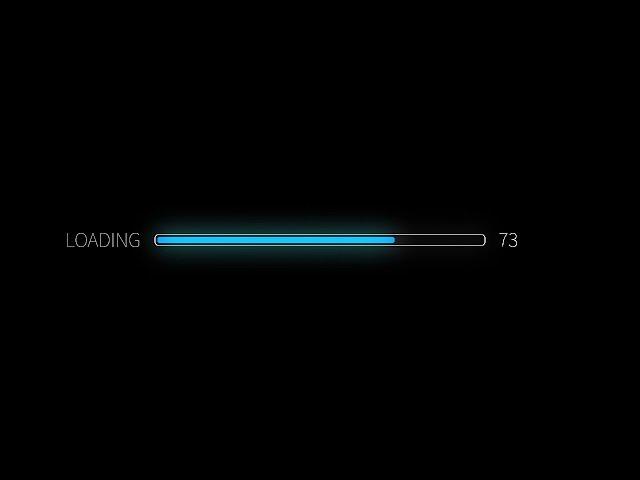 LOADING BAR & PERCENTAGE COUNTER #1 | 4K 60FPS | Animated Neon Progress Indicator | White Strokes