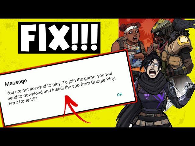 How To Fix You Are Not Licensed To Play Apex Legends Mobile Apex Legends Mobile You Are Not Licensed