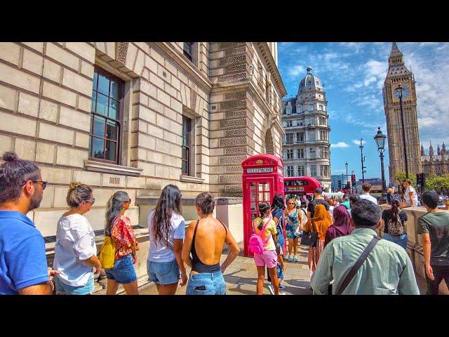 London Summer Walk  Big Ben to South Bank’s Golden Beach ️ 4K Binaural