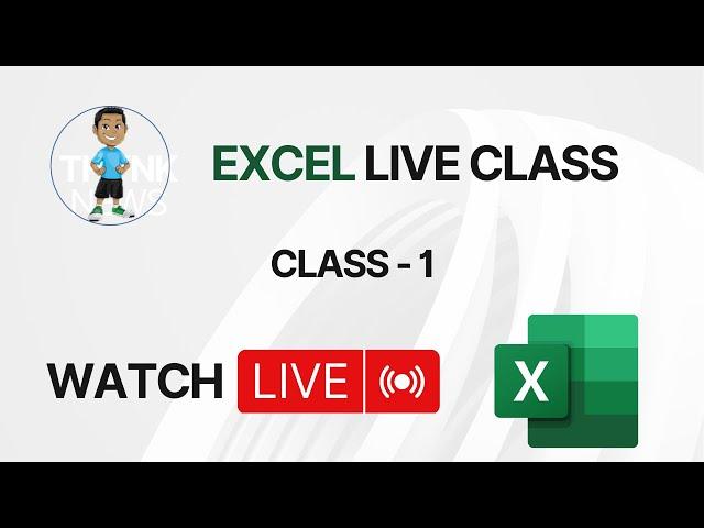 Excel Live Class - 1 | DevelopersGuides Live Stream | #excel #exceltips #exceltutorial #msexcel