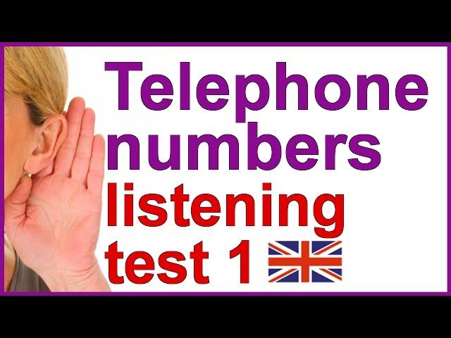 Telephone number listening practice in English