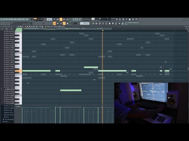 Making a travis scott type beat on fl studio from scratch! USING ONLY STOCK PLUGINS!!!