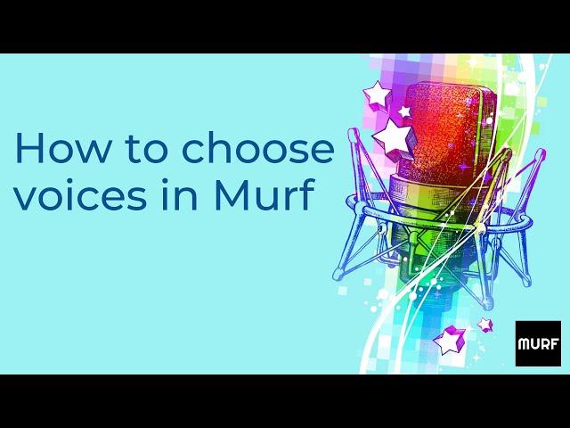 How to choose voices in Murf AI Studio