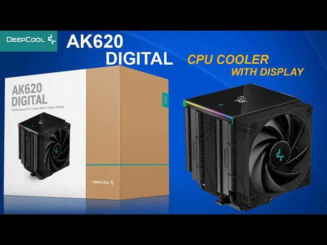 DeepCool  AK620 Digital CPU Air Cooler with Display Unbox install test