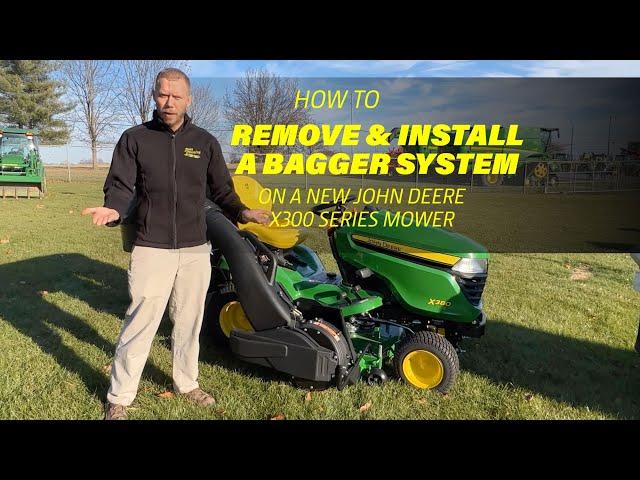 Removing and installing a Bagger System on a John Deere X300 Series Mower