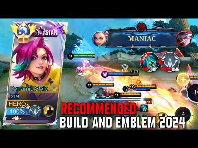 Top Global IXIA BEST Recommended BUILD and EMBLEM 2024 New Patch (must watch) - MLBB