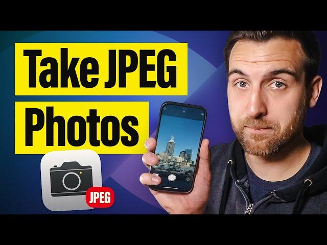 How to Take JPEG Photos on iPhone