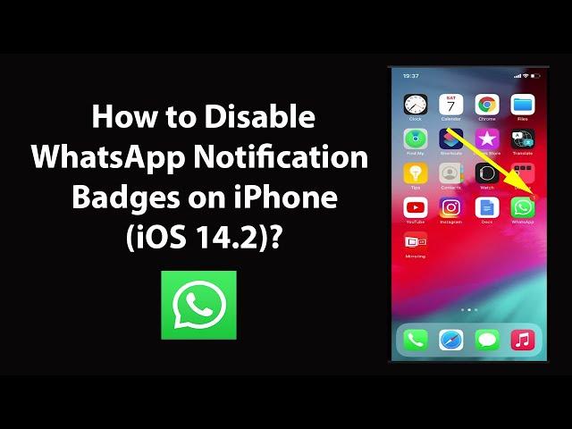 How to Disable WhatsApp Notification Badges on iPhone (iOS 14.2)?