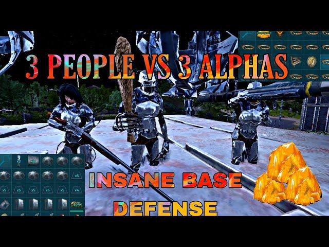 [ARK MOBILE] || DEFENDING MY BASE FROM 3 ALPHAS || ARK MOBILE PVP RAID