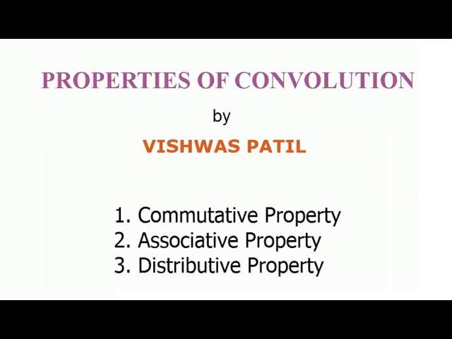 Properties of Convolution