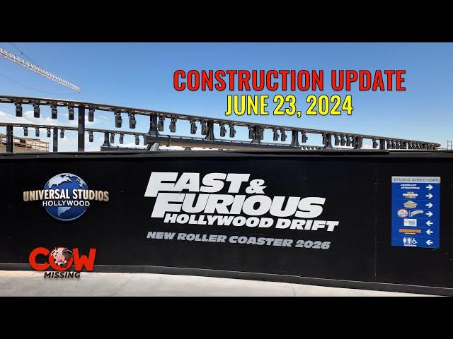 UPDATE Fast and Furious Hollywood Drift Roller Coaster June 23 2024 Universal Studios Hollywood