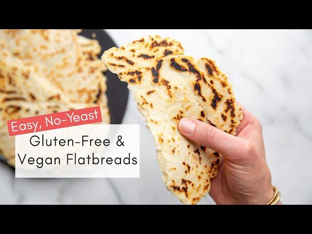 Tender & Flaky Gluten Free Vegan Flatbreads (No-Yeast Naan Breads!)