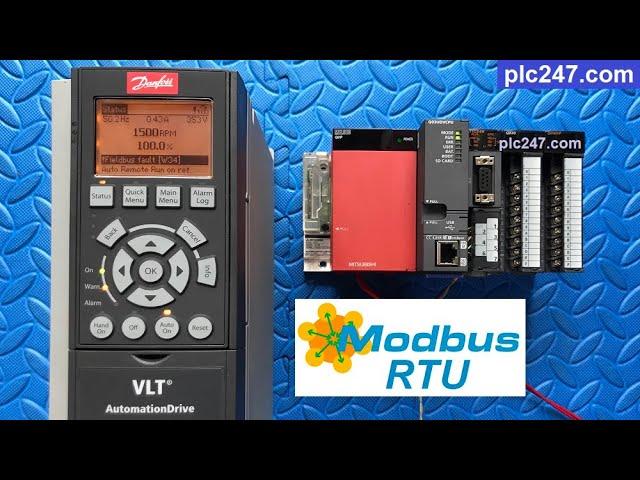 Mitsubishi QJ71C24N "Modbus RTU" Danfoss FC302 Tutorial