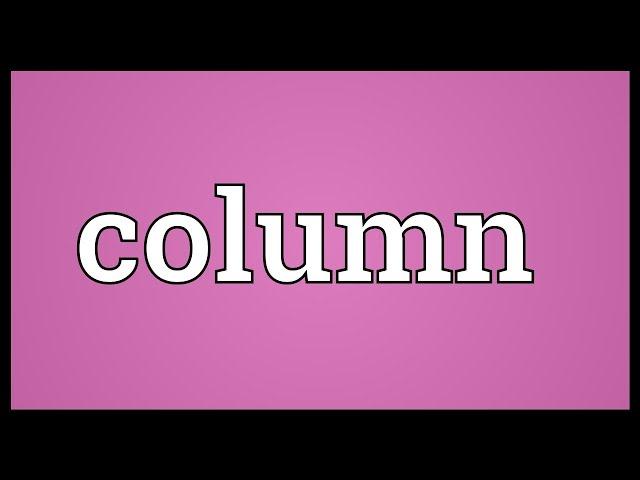 Column Meaning