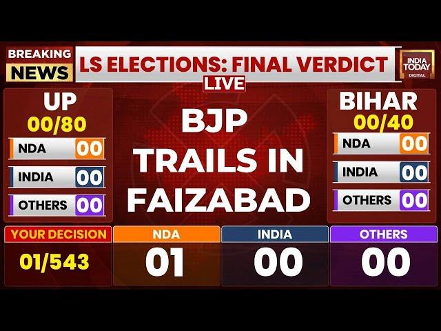 LIVE | Ayodhya's Lok Sabha Constituency Faizabad Sees BJP Trailing, SP Leads | India Today