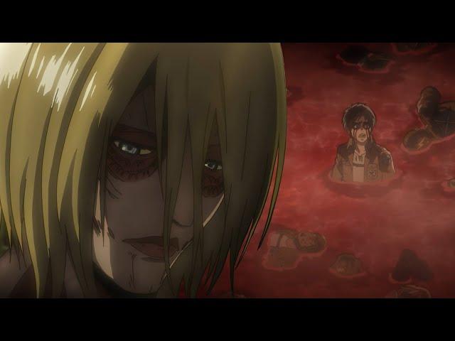 The Female Titan Actually Eats Eren