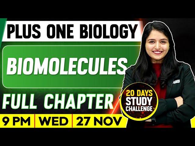 Plus One  Biology | Biomolecules | Full Chapter | Exam Winner Plus One