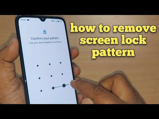 how to remove screen lock pattern on android phone