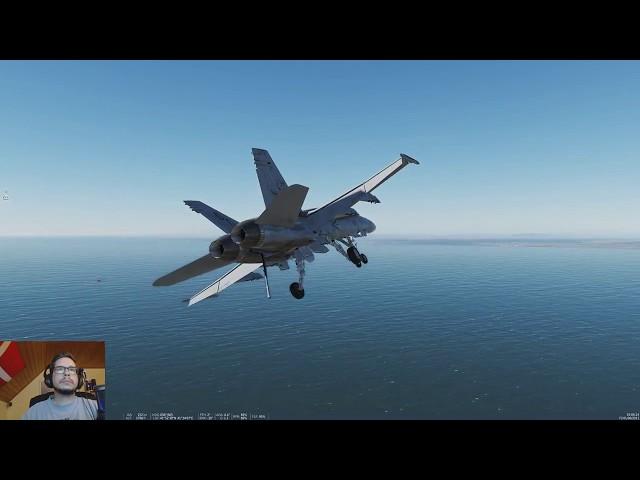 DCS: F/A-18C Hornet - Release night final carrier landing of the evening!