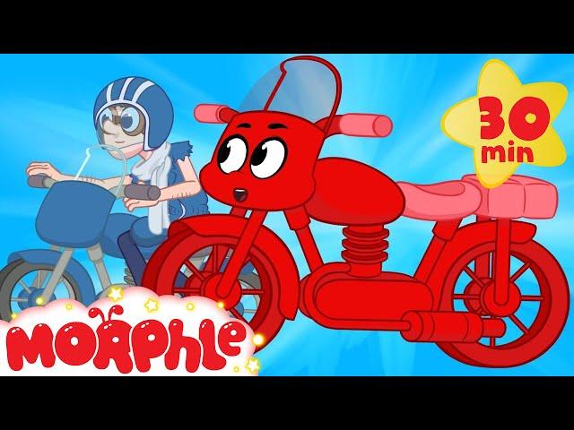 My Red Motorbike's Big Chase - My Magic Pet Morphle Motorbike and Vehicle Videos For Kids