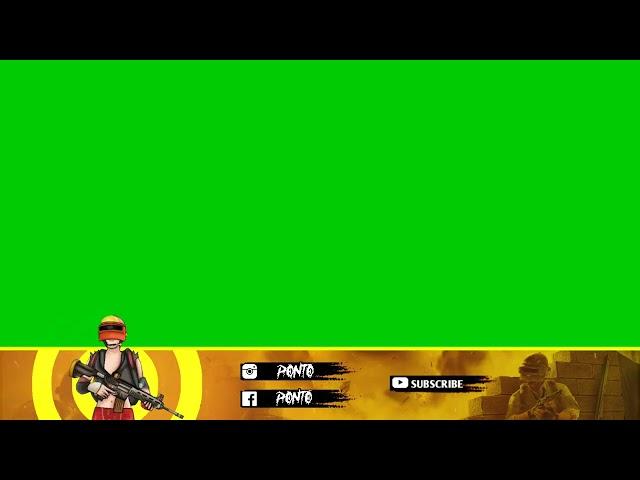 PUBG ANIMATED OVERLAY GREEN SCREEN FOR FREE - WITHOUT NAME FOR LIVE STREAM