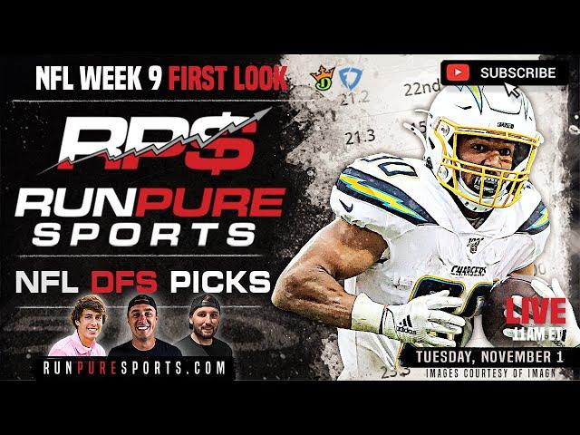 2022 NFL WEEK 9 DRAFTKINGS PICKS AND STRATEGY | NFL DFS FIRST LOOK