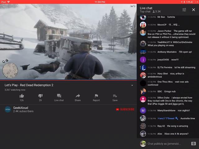 GeekAloud plays Rdr2 on Stream