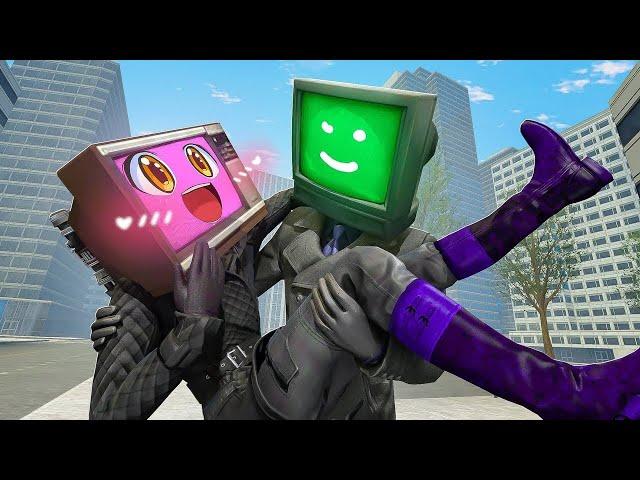 NEW! TV Woman x TV Man LOVE! | KIDNAPPED TV Woman in Gmod 29