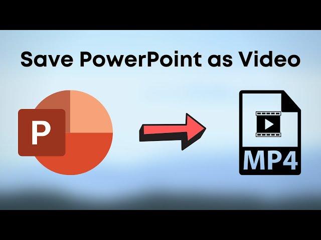 How To Convert PowerPoint to Video (With Audio) | ppt to video